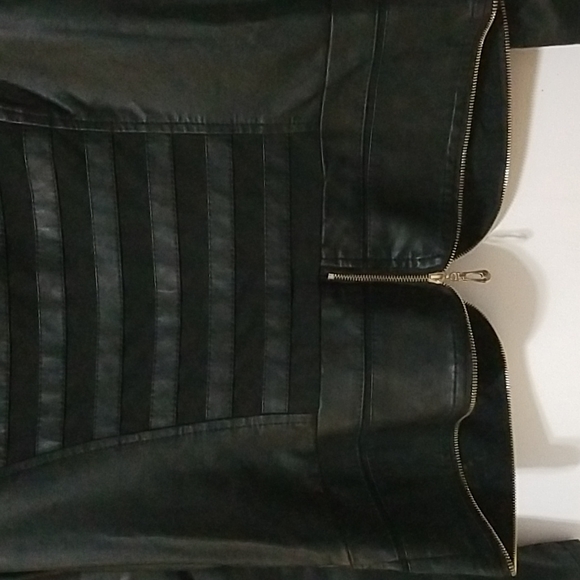 Drôle De Copine French Military Black Vegan Leather Jacket S/M - Picture 7 of 9